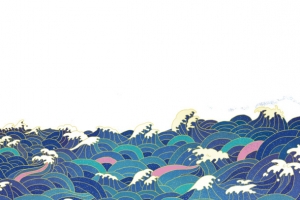 国潮风海浪花浪元素
