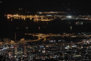 夜城 城市灯光 俯视图 关西 日本 4k壁纸 3840x2160