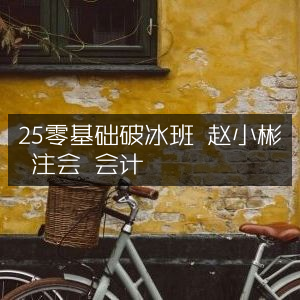 赵小彬注会会计25天零基础破冰班