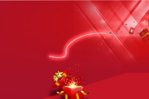 红色炫光banner
