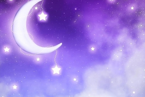 紫色梦幻月夜背景图