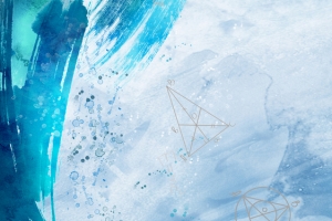 水彩手绘蓝色办公文具banner背景