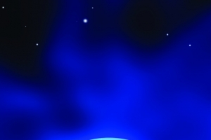 蓝夜夜空明月中秋