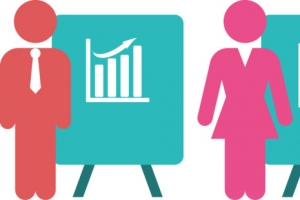 矢量创意设计男女性别统计图