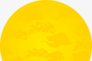 黄色月亮祥云中秋背景