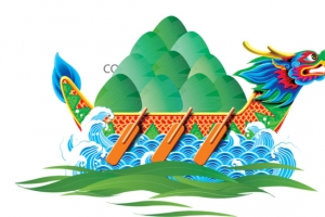 龙舟粽子手绘