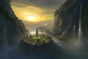 魔幻背景镇妖塔游戏