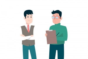 商务公司办公调查问话人物素材