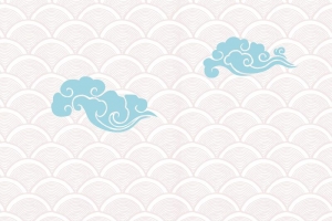 矢量中国风手绘海水纹背景素材