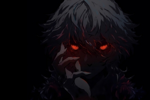 动漫人物发光红眼睛脸 4K高清壁纸3840x2160免费下载