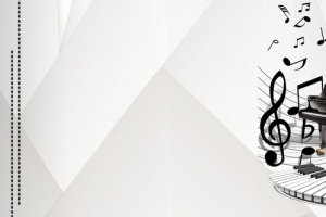 钢琴培训简约灰色banner