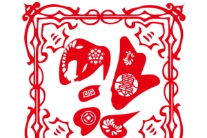 虎年春节剪纸新年福字