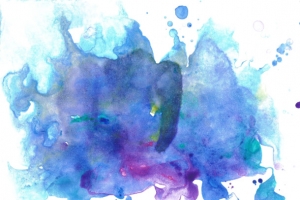 蓝色水彩墨迹高清PNG透明装饰元素设计素材免费下载