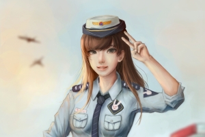 dva可爱美女警察2k手机壁纸竖屏