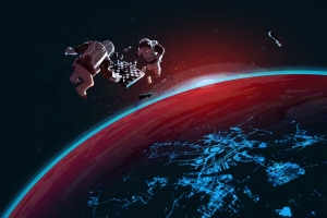 宇宙太空下象棋3840x2160壁纸