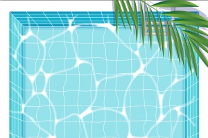 创意水池叶子海报