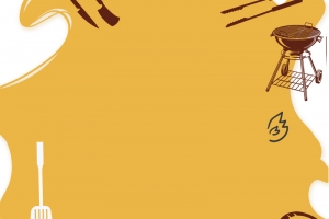 户外烧烤美食创意海报