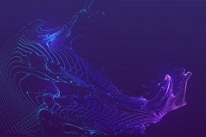 简约商务科技紫色banner海报