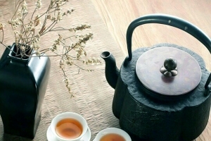 茶壶茶杯意境唯美背景