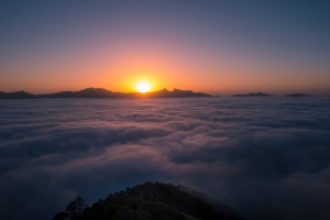 黄昏 太阳 落日 日出 景色 天空