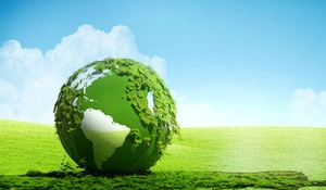 农业环保地球地图树苗背景banner