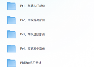 PR教程大全，基础、中级、高级视频课+实战案例+配套练习素材