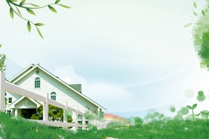 绿色环保童趣背景banner