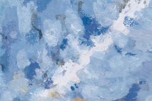 蓝色水彩油画壁纸