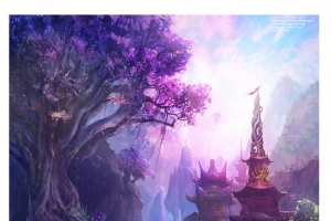 紫色梦幻仙境壁纸