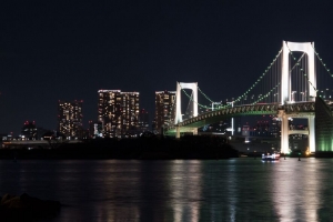 桥梁 辉光 灯光 河流 夜间 4k壁纸 3840x2160