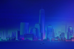 城市夜景紫色背景素材