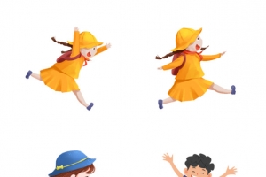 放学过六一的小孩子