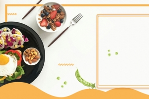 黄色简约美食感恩钜惠促销banner