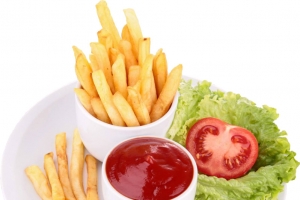 炸薯条加番茄酱PNG高清透明免扣设计素材免费下载