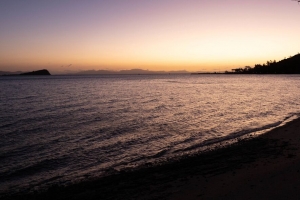 热带 海洋 棕榈树 晚上 海岸 4k壁纸 3840x2160