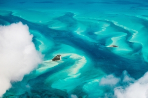 巴哈马的绿松石色水域 3440x1440带鱼屏风景壁纸