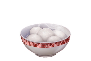 汤圆热腾腾的汤圆