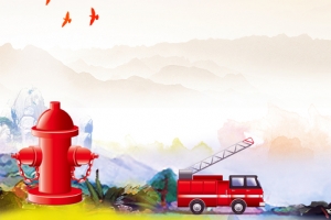消防安全卡通简约黄色banner