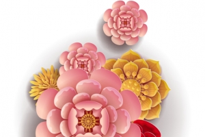 中国风,国潮,元素,花瓣,装饰