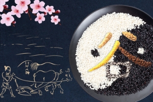 谷物杂粮文艺黑色banner