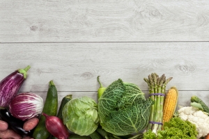 美食蔬菜清新背景banner