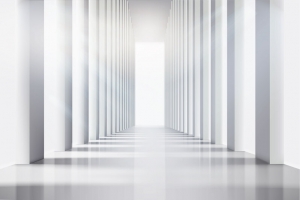 白色建筑走廊矢量背景