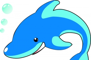 卡通海豚