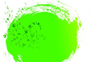 绿色艺术环保墨迹清新