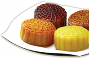 四种颜色不同的月饼