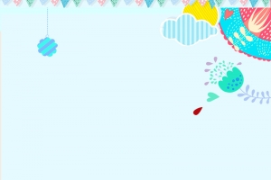 蓝色手绘开学季幼儿园招生小朋友背景