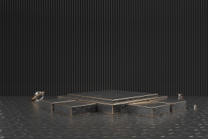 C4D，黑金，舞台，高端