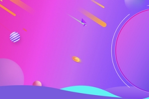 蓝紫色渐变炫酷飞溅圆圈云层banner