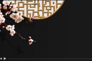 冬天火锅季中式屏风黑色banner