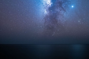 星空 星星 银河 夜晚 海洋 4k壁纸 3840x2160